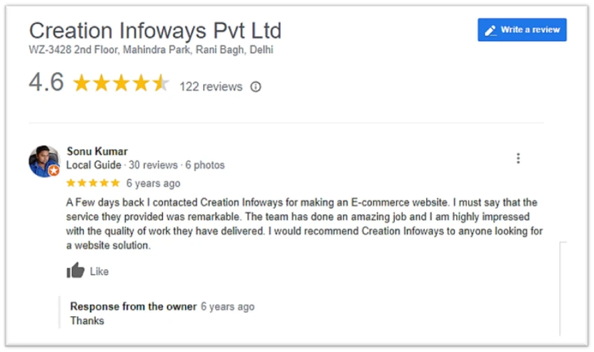 Creation Infoways Pvt. Ltd. Reviews