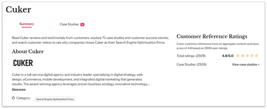 Cuker Agency Reviews