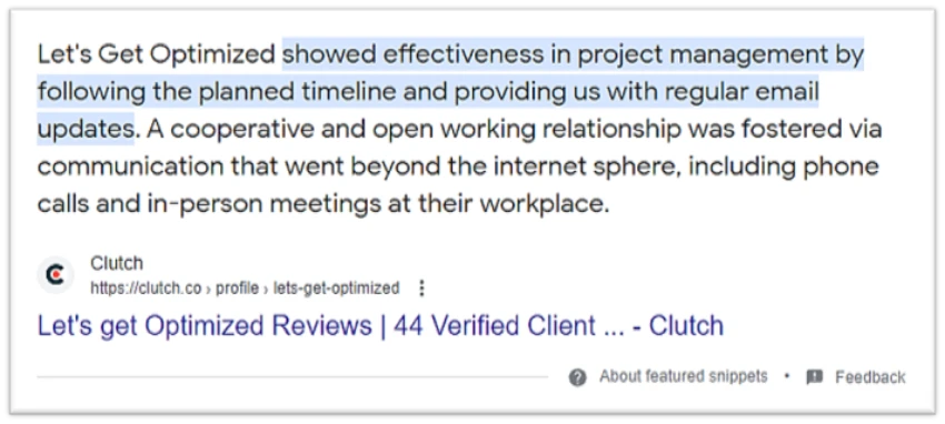 Let's Get Optimized Reviews