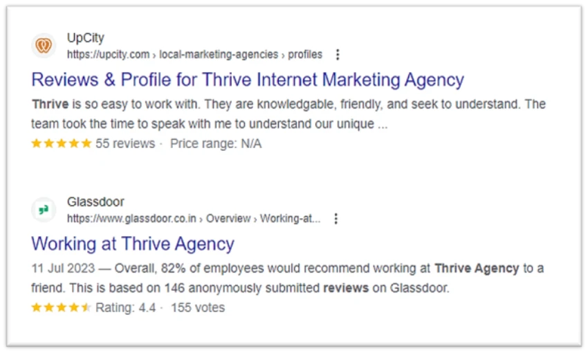 Thrive Agency Reviews