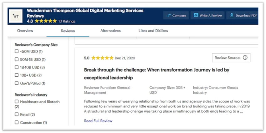 Wunderman Thompson Reviews